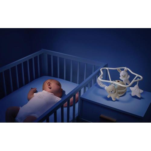 GIOSTRINA MUSICALE ARCOBALENO BLU