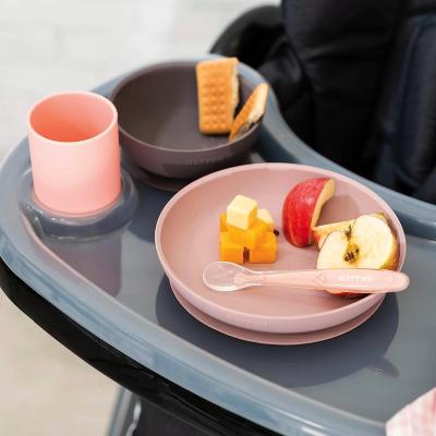 NATTOU SET PER LA PAPPA 4 PZ ROSA (LINEA SILICONE)
