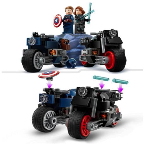 MOTOCICLETTE DI BLACK WIDOW E CAPTAIN AMERICA