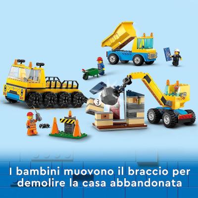 CITY GREAT VEHICLES CAMION DA CANTIERE E GRU CON P