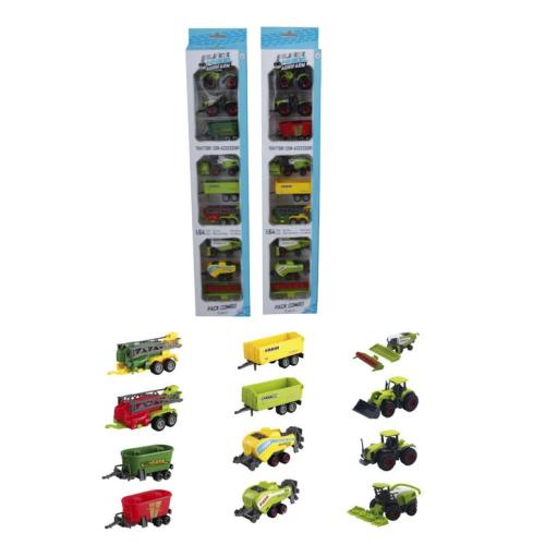 SILVER WHEEL - PACK COMBO AGRIFARM 4 MEZZI AGRICOLI IN DIE CAST S
