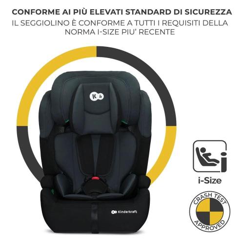 SEGGIOLINO AUTO KINDERKRAFT COMFORT UP I-SIZE 76-150CM BLACK