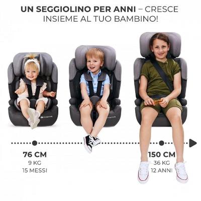 SEGGIOLINO AUTO KINDERKRAFT COMFORT UP I-SIZE 76-150CM GREY