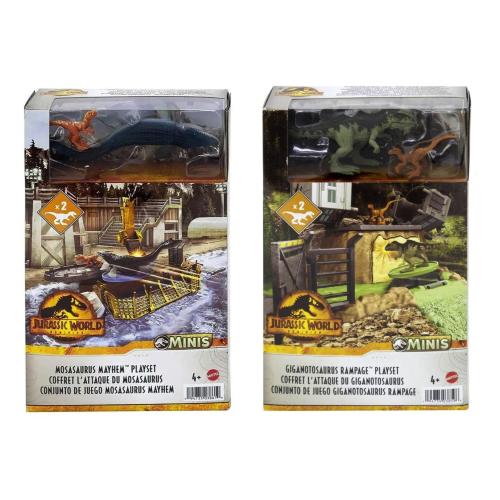 JURASSIC WORLD MINI PLAYSETAGUA/RAMPAGE MODELLI ASSORTITI