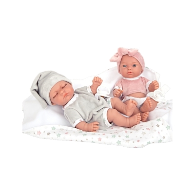 ARIAS - GEMELLI 26 CM ROSA E GRIGIO CORPO VINILE 60757