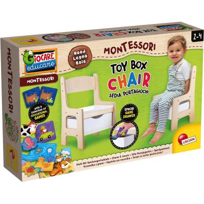 MONTESSORI WOOD TOY BOX CHAIR