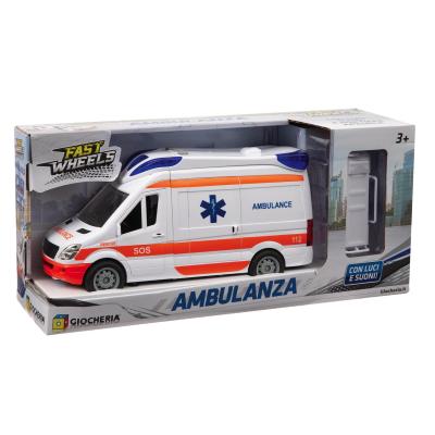 FAST WHEELS - AMBULANZA LUCI E SUONI CON LETTIGA
