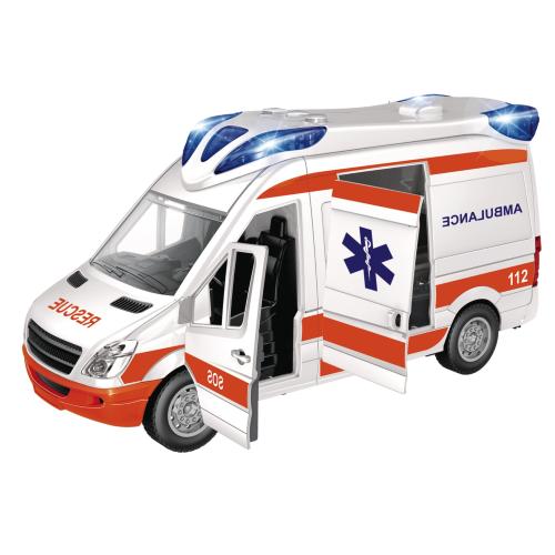 FAST WHEELS - AMBULANZA LUCI E SUONI CON LETTIGA