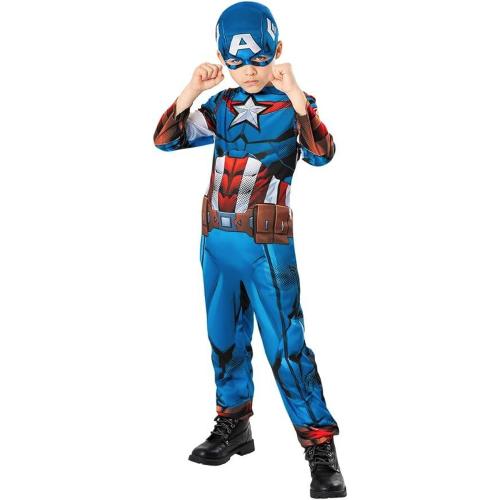 COSTUME CAPITAN AMERICA GREEN COLLECTION 5-6 ANNI