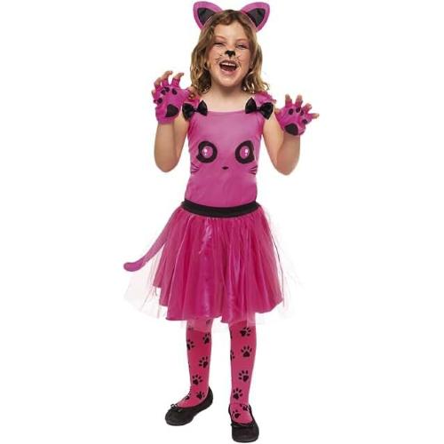 COSTUME GATTINA ROSA 3-4 ANNI