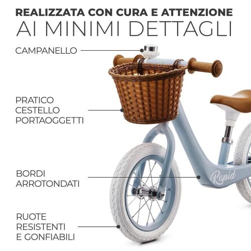 KINDERKRAFT RAPID 2 BALANCE BIKE BLUE BREEZE