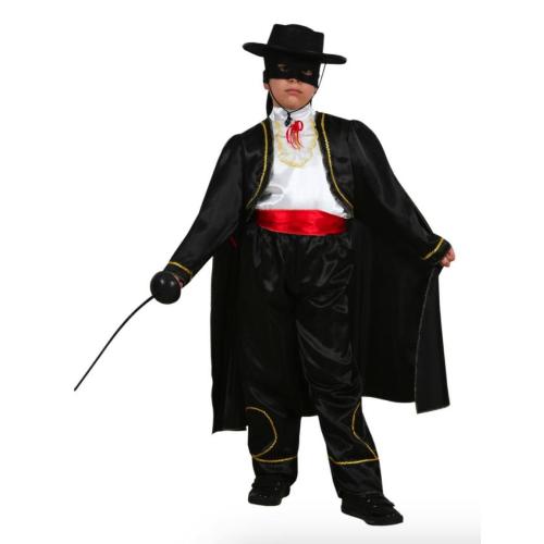 COSTUME VENDICATORE ZORRO 5/6 ANNI
