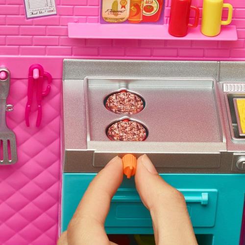 BARBIE CAMPER FOOD TRUCK CON 3 BAMBOLE
