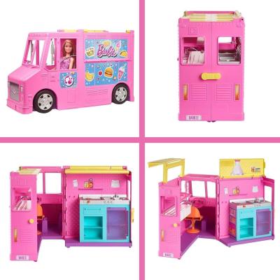 BARBIE CAMPER FOOD TRUCK CON 3 BAMBOLE
