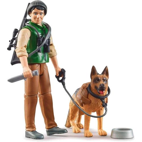 BRUDER GUARDIA FORESTALE CON CANE