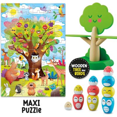 MONTESSORI BABY WOOD TREE BALANCING