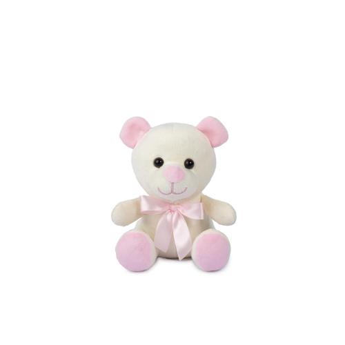 ORSETTO 16 CM DETTAGLI ROSA O AZZURRO 