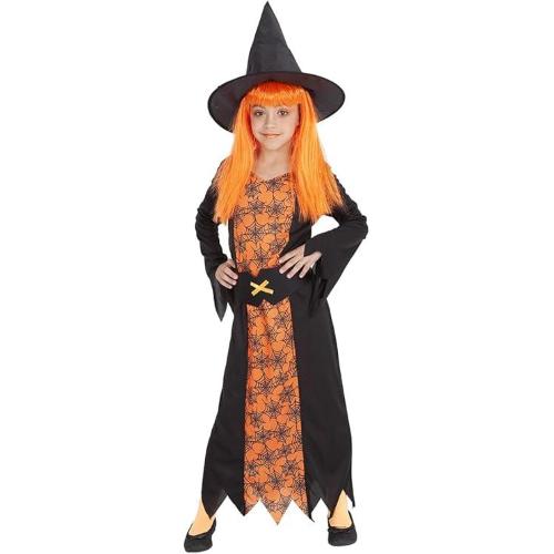 COSTUME STREGA RAGNATELA ARANCIONE