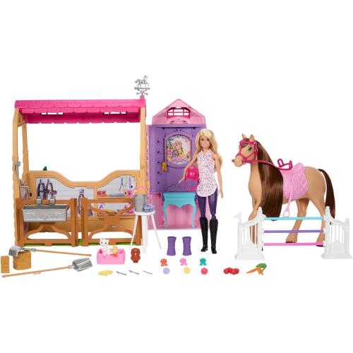 BARBIE RANCH DEI SOGNI PLAYSET CON BAMBOLA E CAVALLO