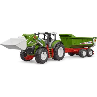 BRUDER ROADMAX TRATTORE CON BENNA E RIMORCHIO