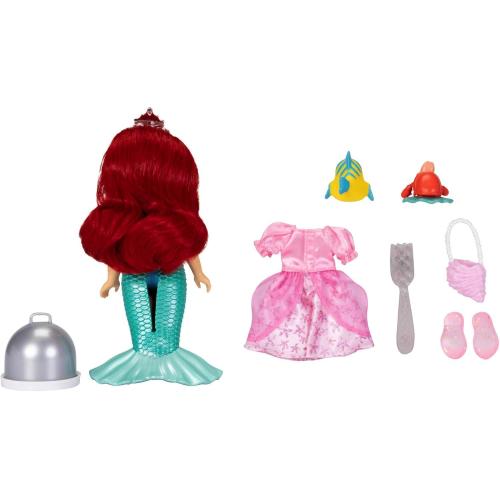 DISNEY PRINCESS BAMBOLE PETITE 15 CM ASSORTIMENTO CON EXTRA FASHION (ARIEL, BELLE, RAPUNZEL)