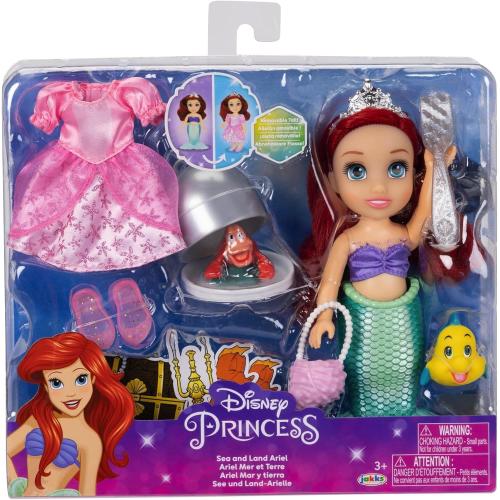 DISNEY PRINCESS BAMBOLE PETITE 15 CM ASSORTIMENTO CON EXTRA FASHION (ARIEL, BELLE, RAPUNZEL)