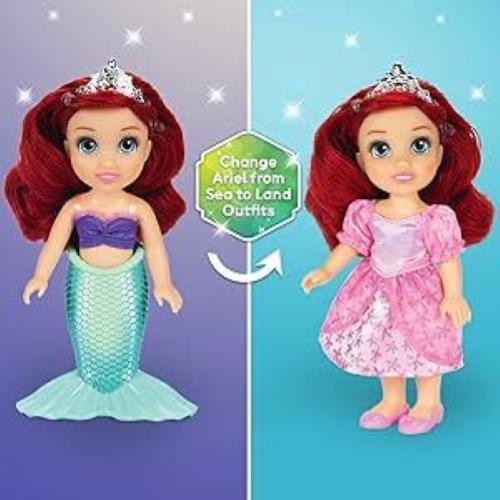 DISNEY PRINCESS BAMBOLE PETITE 15 CM ASSORTIMENTO CON EXTRA FASHION (ARIEL, BELLE, RAPUNZEL)