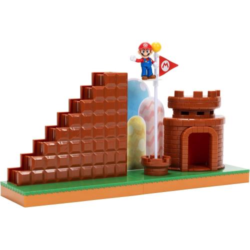 NINTENDO SUPER MARIO PLAYSET COURSE COMPLETE CON PERSONAGGIO ARTICOLATO 6 CM