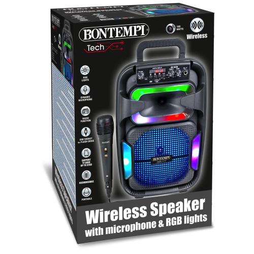 BONTEMPI CASSA WIRELESS CON MICROFONO KARAOKE