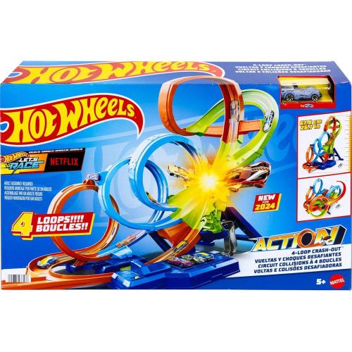 HOT WHEELS ACTION COLLISION 4 LOOPS MATTEL