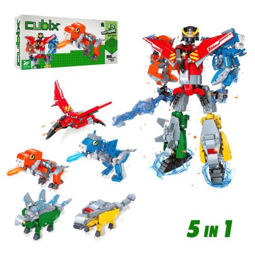 CUBIX 5IN1 DINOSAURO/TRAXFIGURE 5PZ D/BOX