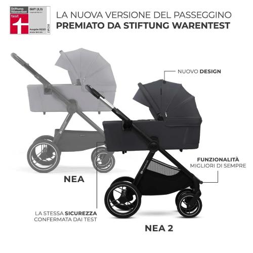 TRIO KINDERKRAFT NEA 2 LIGHT GREY 2025 CON OVETTO I-CARE