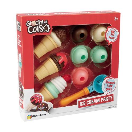 GIOCHI DI CASA -  SET 3 CONI GELATO ICE CREAM PARTY