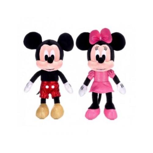 TOPOLINO & MINNIE SPARKLE PELUCHE 30CM