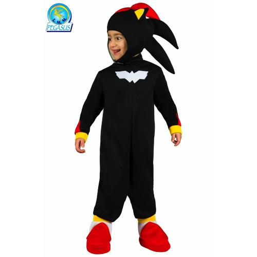 COSTUME SUPER RICCIO NERO SHADOW 3-4 ANNI