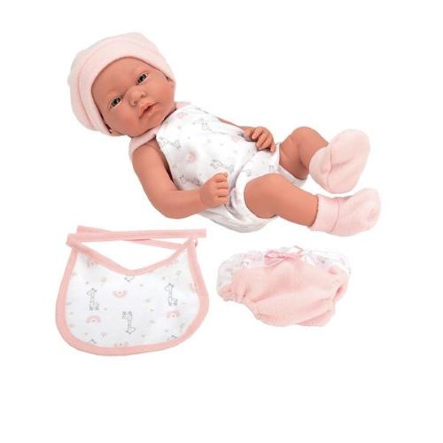 COCCOLE E BACI - REAL BABY CM.38 CON VESTITINO 
