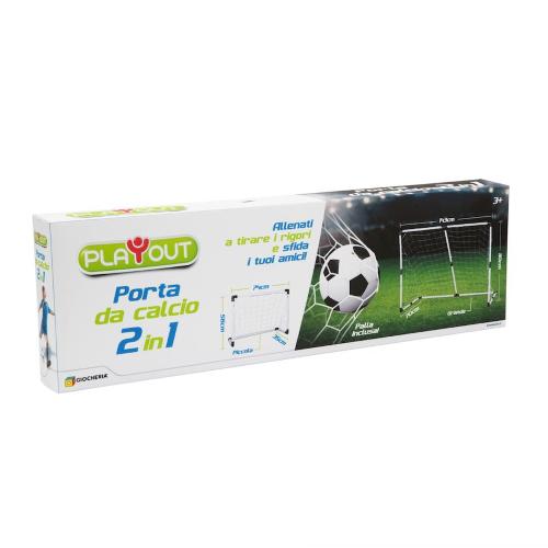 PLAY OUT - PORTA CALCIO 2 IN 1 DIVENTA 1 PORTA O 2 PORTICINE