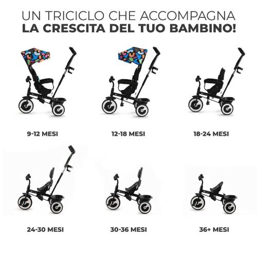 TRICICLO Kinderkraft ASTON HAPPY SHAPES