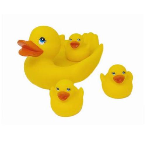 OPPLÀ - FAMIGLIA BAGNETTO PAPERA CON PAPEROTTI MAMMA PAPERA CON 3