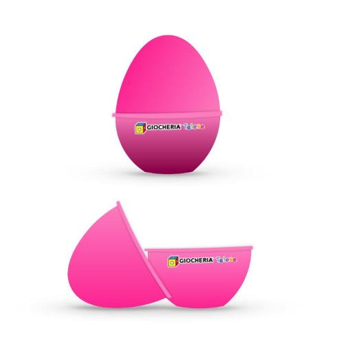 GUSCIO PVC UOVO DI PASQUA PER SORPRESE D. 30 CM ROSA