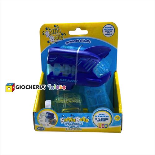 SOFFIABOLLE SPARA BOLLE SQUALO A BATTERIA