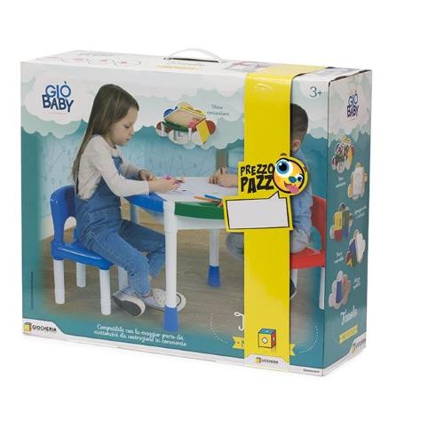 PREZZO PAZZO - GIO' BABY TAVOLO CON COSTRUZIONI E 2 SEDIE
