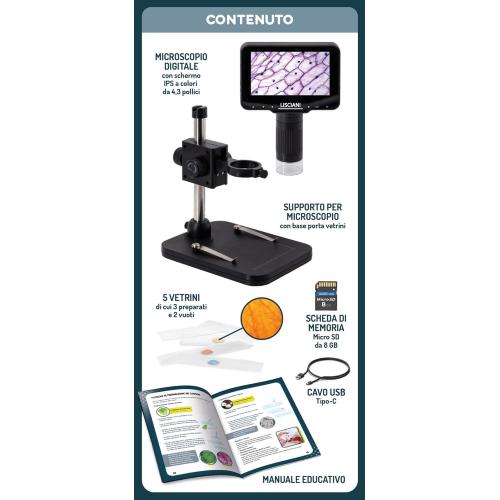 LIZEALUCKY Microscopio Per Bambini Con Supporto Per Telefono | Kit Scientifico Per Studenti E Adulti | 22 Pezzi