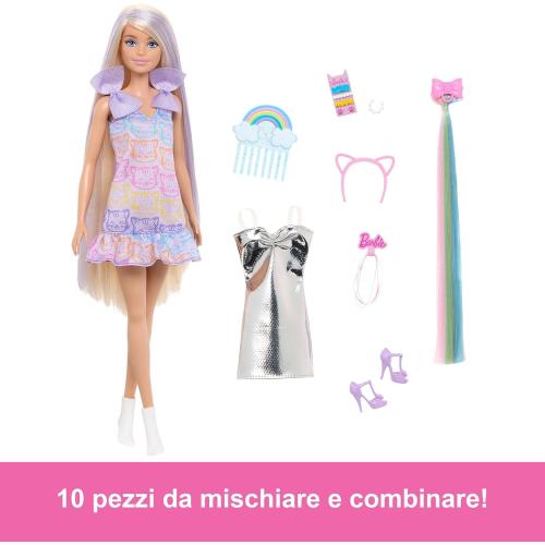 BARBIE CON LUNGHI CAPELLI BIONDI ED EXTENSION