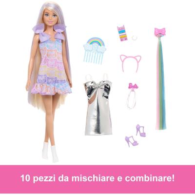 BARBIE CON LUNGHI CAPELLI BIONDI ED EXTENSION