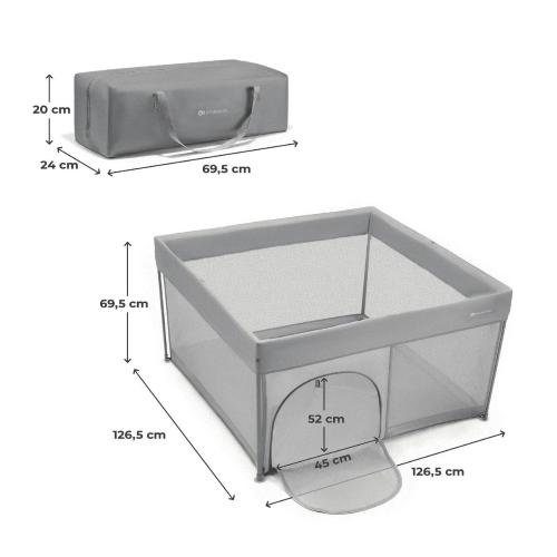 KINDERKRAFT BOX PER BAMBINI ZIKI 126X126X70 CM