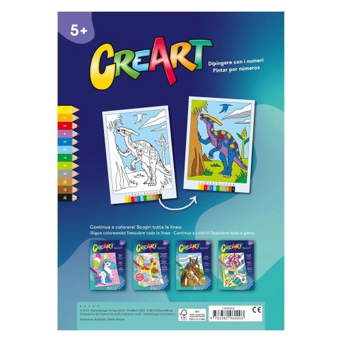 CREART ALBUM DA COLORARE 5+ - SPAVENTOSI DINOSAURI