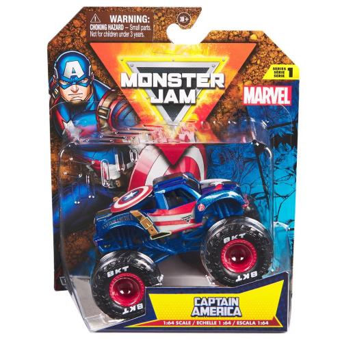 MONSTER JAM VEICOLI 1 PACK 1:64 MARVEL