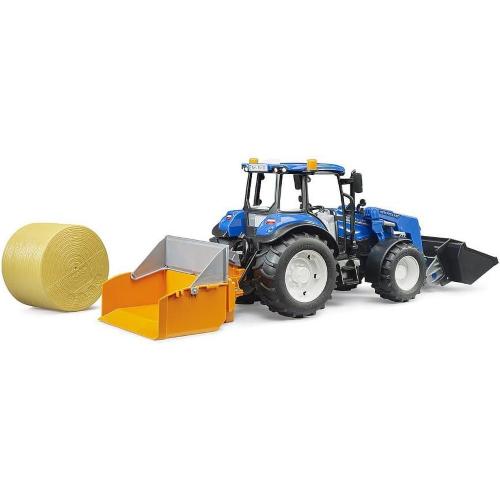 TRATTORE NEW HOLLAND T5.120 C/ BENNA E BALLA FIENO