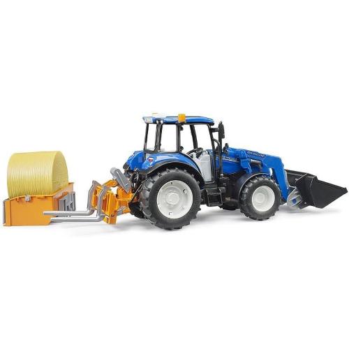 TRATTORE NEW HOLLAND T5.120 C/ BENNA E BALLA FIENO